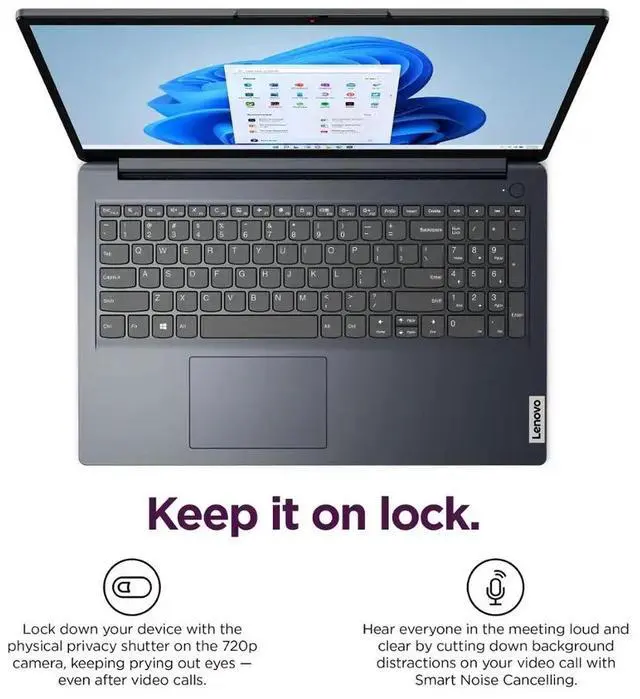 Alt view image 5 of 6 - Lenovo Ideapad 1 15.6 inch HD Laptop, Intel Celeron N4500, 12GB DDR4, 128GB eMMC + 512GB SSD, Win11 HS, One-year Office 365 Included, Abyss Blue with Mazepoly Accessories