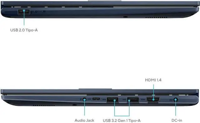 Alt view image 2 of 7 - ASUS Vivobook 14 inch FHD Business Laptop, Intel Core i3-1315U Processor, 16GB RAM, 1TB SSD, Windows 11 Home, Intel UHD Graphics, Wi-Fi, Bluetooth, Quiet Blue with Mazepoly Accessories