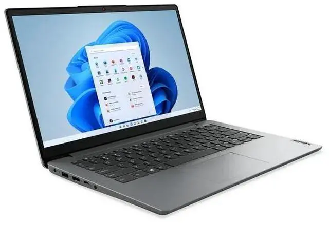 Alt view image 3 of 6 - Lenovo IdeaPad 1 14 Laptop, 14.0" HD Display, Intel Celeron N4500, 1.1 GHz, 4GB RAM, 128GB eMMC, Intel UHD Graphics 600, One-Year Microsoft 365, Win11HS, Cloud Grey, 82LV0075US