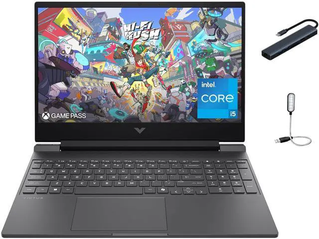 Main image of HP Victus 15.6" FHD 144Hz Gaming Laptop, Intel Core i5-13420H, 16GB RAM, 512GB SSD, NVIDIA GeForce RTX 3050, Windows 11 Home, Backlit Keyboard, Mica Silver, with Mazepoly Accessories