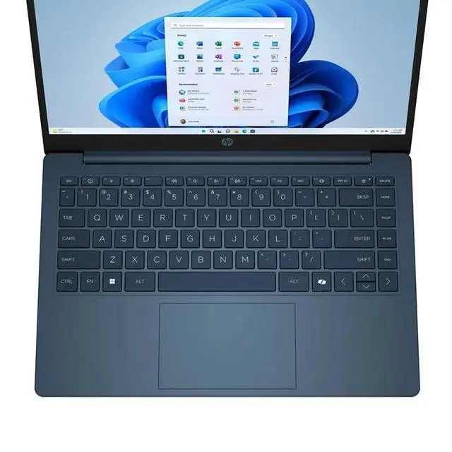 Alt view image 2 of 7 - HP Stream 14" HD BrightView Laptop, Intel Celeron N150, 4GB RAM, 128GB eMMC, Intel UHD Graphics, Webcam, Wi-Fi, 1 Year Office 365, Win 11 S, Waterfall Blue, 14-ep2012wm