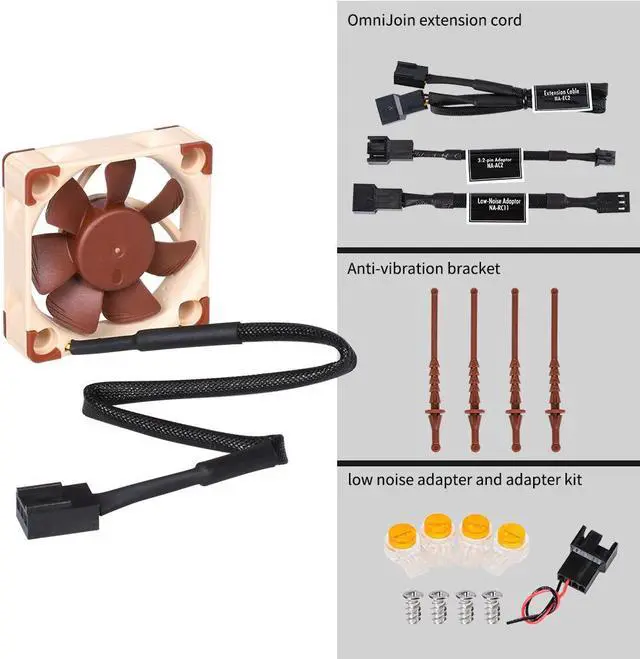 Alt view image 5 of 6 - Premium Fan Noctua NF-A4x10 FLX 12V 4010 Cooling Fan 4500 RPM Cooler 3D Printer Radiator Ender3/3S Pro 40X40X10mm Heater Towers