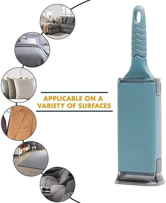 Alt view image 3 of 6 - Pet Hair Remover Brush with Self-Cleaning Base, Double-Sided Pet Hair Remover Brush, Pet Hair Remover Brush for Remov