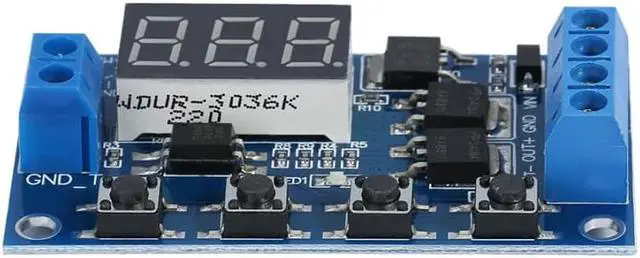 Alt view image 2 of 6 - DC 5V-36V Dual MOS Control Cycle Trigger Timer Delay Relay Module Switch LED Quiescent Current 20mA Operating Current 50mA