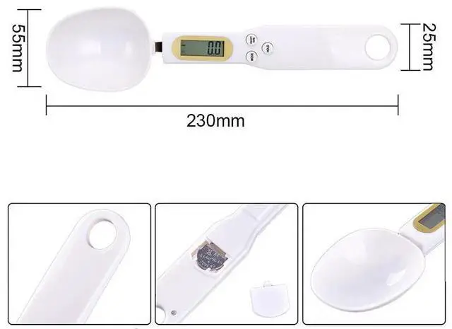 Alt view image 2 of 6 - 500g/0.1g Coffee Tea Digital Electronic Scale Kitchen Measuring Spoon Weighing Device LCD Display Household Scale