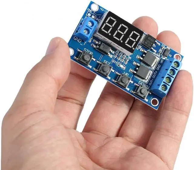 Alt view image 4 of 6 - DC 5V-36V Dual MOS Control Cycle Trigger Timer Delay Relay Module Switch LED Quiescent Current 20mA Operating Current 50mA