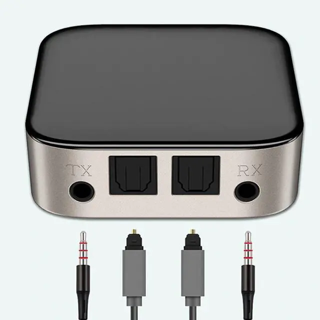 Alt view image 6 of 6 - Bluetooth Audio Adapter 5.0 Bluetooth Two-In-One Optical Interface Audio Adapter for TV, Computer, Audio, Game Console - OEM