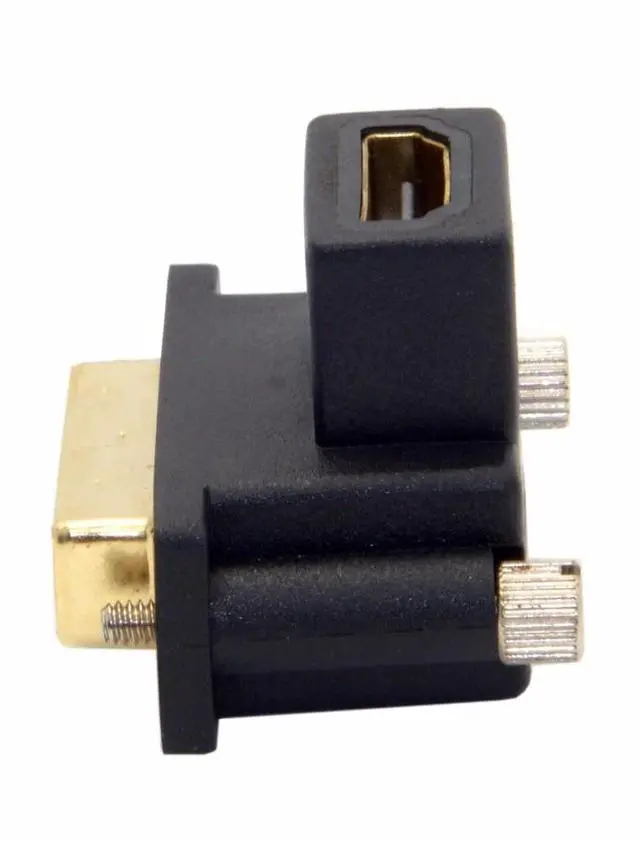 Alt view image 2 of 6 - CY 90 Degree Up Angled DVI Male to HDMI Female Adapter for Computer & HDTV & Graphics Card
