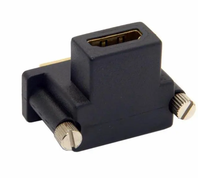 Alt view image 3 of 6 - CY 90 Degree Up Angled DVI Male to HDMI Female Adapter for Computer & HDTV & Graphics Card