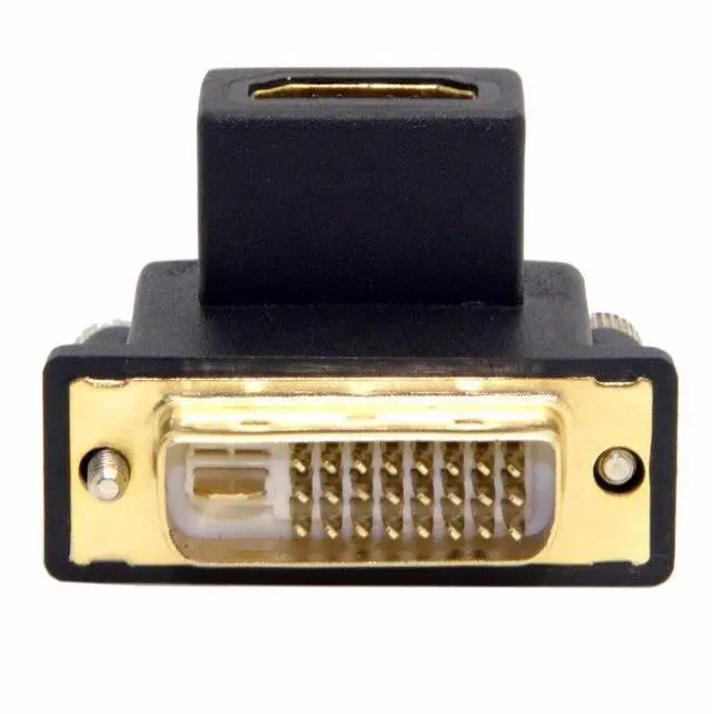 Alt view image 6 of 6 - CY 90 Degree Up Angled DVI Male to HDMI Female Adapter for Computer & HDTV & Graphics Card