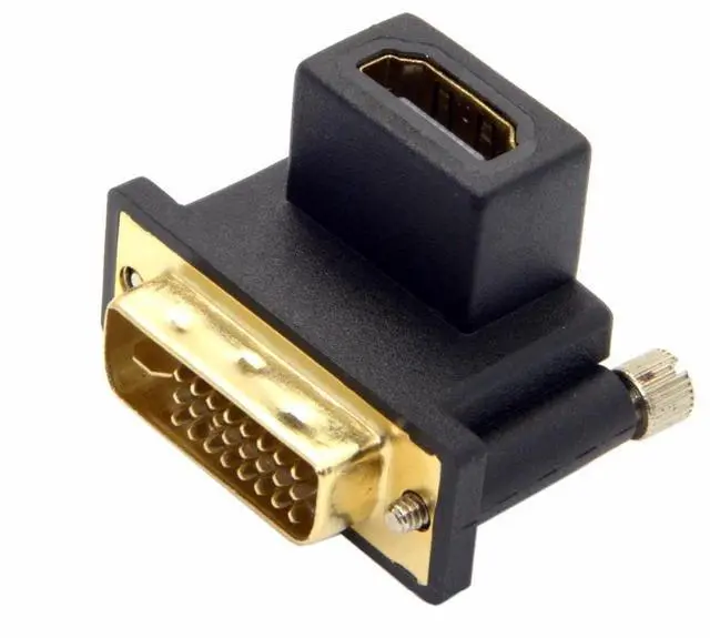 Alt view image 5 of 6 - CY 90 Degree Up Angled DVI Male to HDMI Female Adapter for Computer & HDTV & Graphics Card