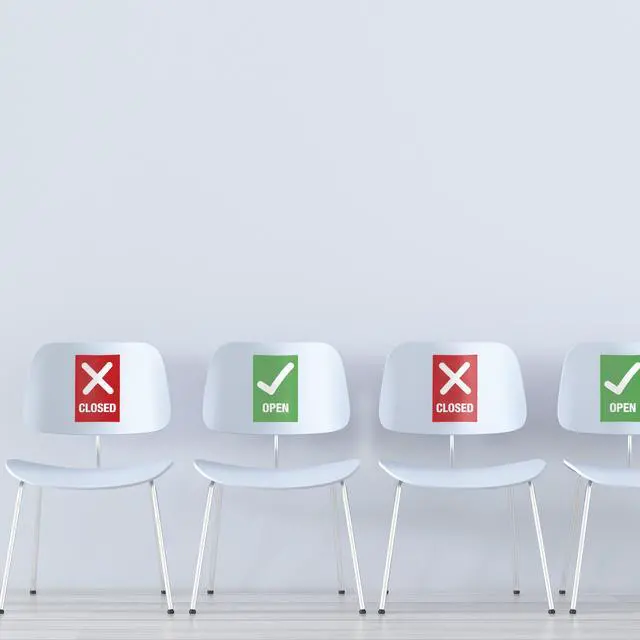 Alt view image 3 of 14 - Avery "Open/Closed" Green/Red Signs, 4" x 6", 10 Decals (83070)