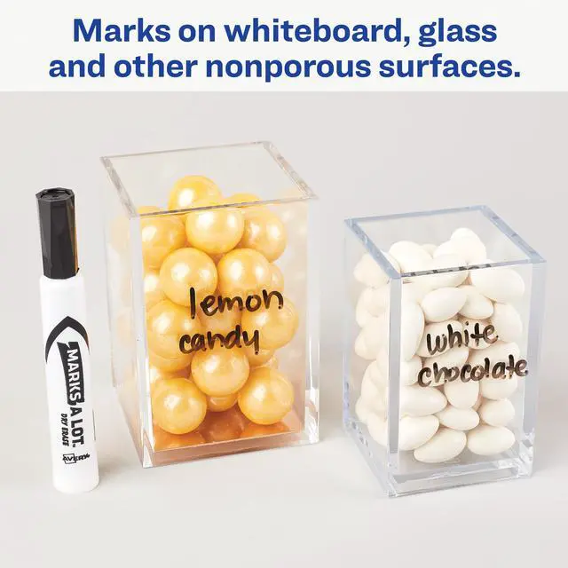Alt view image 13 of 20 - Avery Marks-A-Lot Desk-Style Dry Erase Marker Chisel Tip Assorted 24/Pack 98188