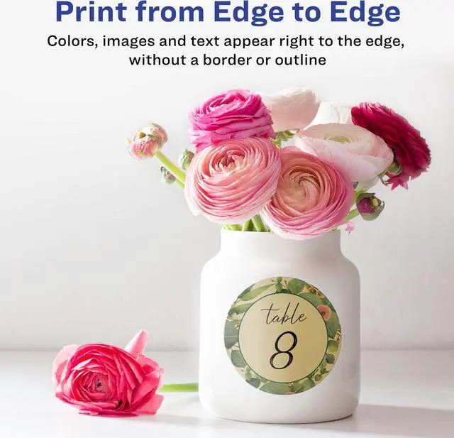 Alt view image 11 of 20 - Avery Round Print-to-the-Edge Labels 2 1/2" dia Brown Kraft 225/PK 22808