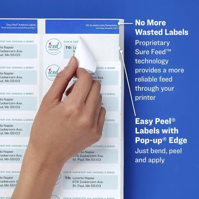 Alt view image 4 of 11 - Avery Easy Peel Labels 2/3" x 1-3/4", 600 Glossy Clear Labels (6520)