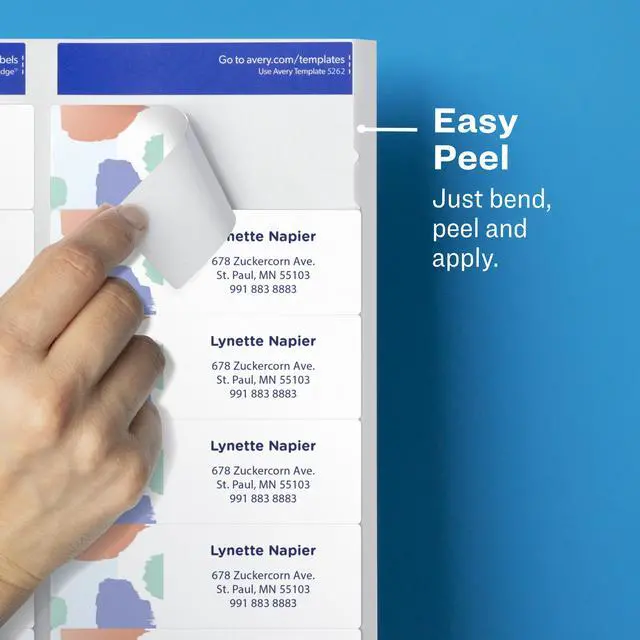Alt view image 3 of 8 - Easy Peel Mailing Labels For Laser Printers, 2 X 4, Clear, 100/Pack