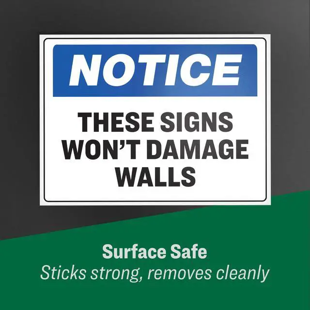 Alt view image 7 of 9 - Avery 61513 (7278261513) Surface Safe Sign Labels, 8.00" x 8.00", Removable Adhesive, Water & Chemical Resistant, Pack of 15