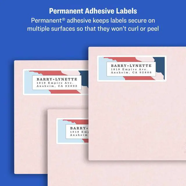 Alt view image 5 of 11 - Avery Easy Peel Labels 2/3" x 1-3/4", 600 Glossy Clear Labels (6520)