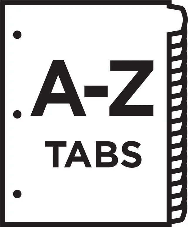 Alt view image 4 of 6 - Avery Heavy-Duty Plastic Industrial Dividers, 26 A-Z Tabs, Yellow (23081)