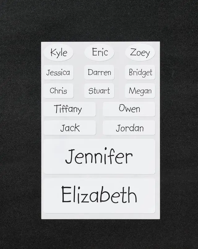 Alt view image 4 of 14 - Avery No-Iron Clothing Labels, Assorted Shapes & Sizes, 45 Labels