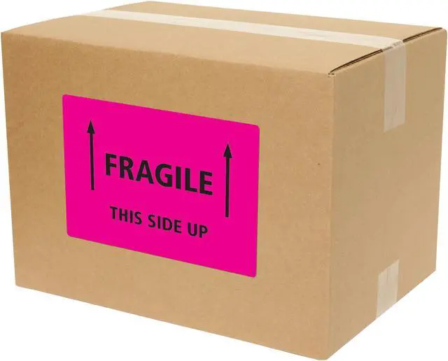 Alt view image 2 of 15 - Avery Neon Shipping Label Laser 5 1/2 x 8 1/2 Neon Magenta 200/Box 5948