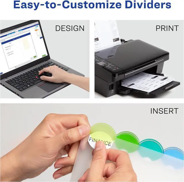 Alt view image 6 of 20 - Avery 11293 Style Edge Insertable Dividers with Pocket, 8-Tab