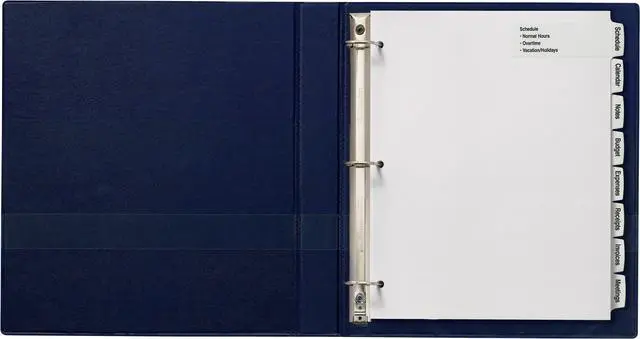 Alt view image 6 of 14 - Avery AVE14439 Easy Peel Label Tab Divider, 8 Tab White - Pack of 6