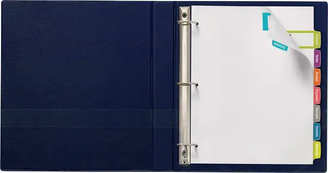 Alt view image 7 of 14 - Avery AVE14439 Easy Peel Label Tab Divider, 8 Tab White - Pack of 6