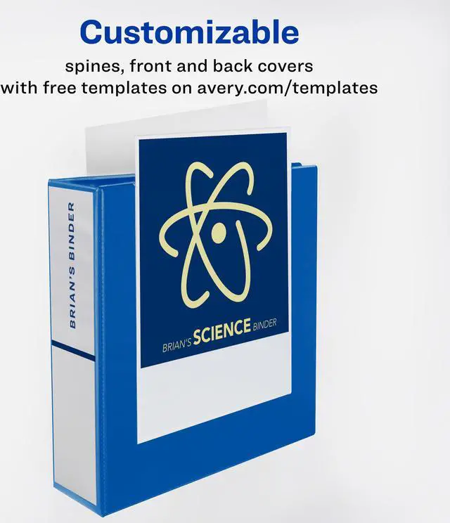 Alt view image 14 of 20 - Avery Durable View Binder w/Slant Rings 11 x 8 1/2 3" Cap Blue 17044