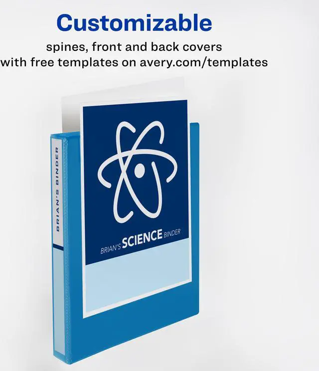 Alt view image 9 of 20 - Avery Heavy-Duty View Binder w/Locking EZD Rings 1" Cap Pacific Blue 79772