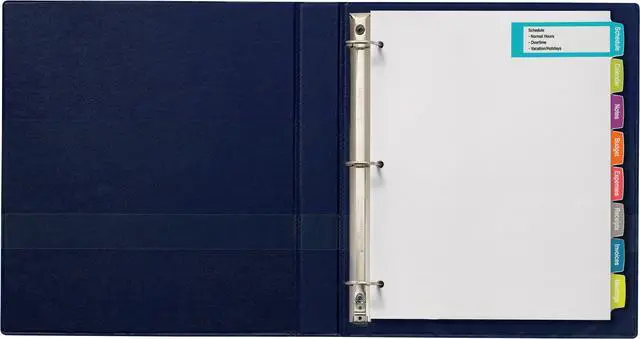 Alt view image 8 of 14 - Avery AVE14439 Easy Peel Label Tab Divider, 8 Tab White - Pack of 6