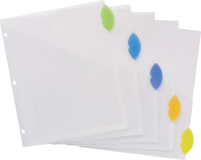 Alt view image 16 of 17 - Avery Style Edge Insertable Dividers with Pocket Multicolor 5-Tab 11 1/4 x 9 1/4