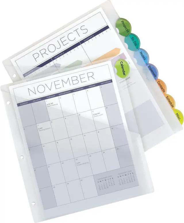 Alt view image 11 of 20 - Avery 11293 Style Edge Insertable Dividers with Pocket, 8-Tab