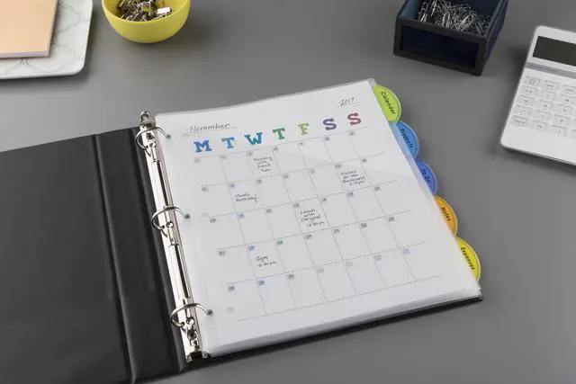 Alt view image 14 of 17 - Avery Style Edge Insertable Dividers with Pocket Multicolor 5-Tab 11 1/4 x 9 1/4