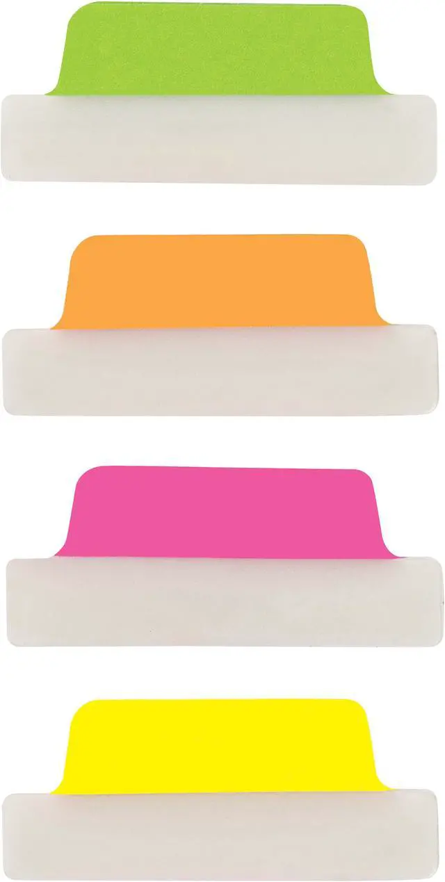 Alt view image 7 of 15 - Avery Tabs Repositionable 2-Sided 2-1/2"x1" 48/PK AST Neon 74865