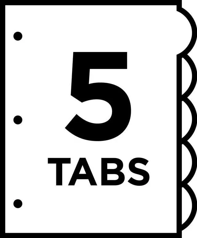 Alt view image 12 of 17 - Avery Style Edge Insertable Dividers with Pocket Multicolor 5-Tab 11 1/4 x 9 1/4