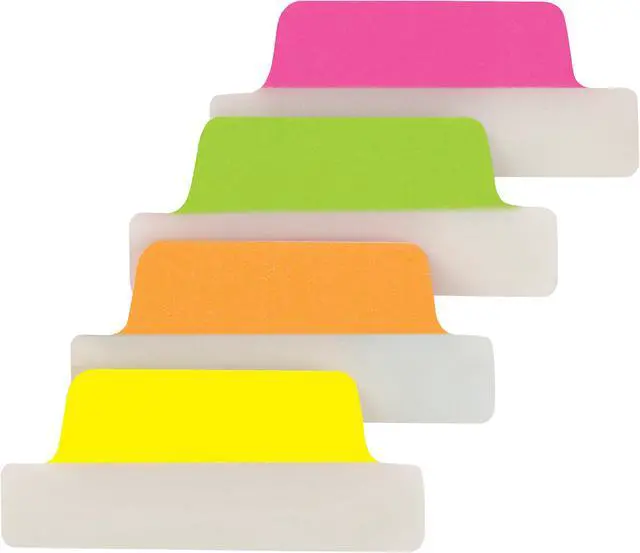 Alt view image 5 of 15 - Avery Tabs Repositionable 2-Sided 2-1/2"x1" 48/PK AST Neon 74865