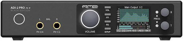 Main image of RME ADI-2 Pro FSR BE Reference AD/DA Converter with Extreme Power Headphone Amplifiers and Remote (Black Edition)