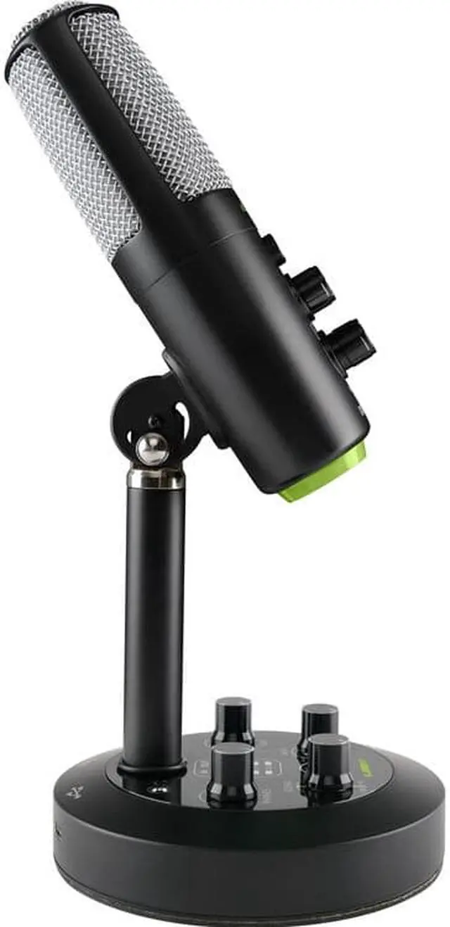 Alt view image 5 of 20 - Mackie EleMent Series Chromium Premium USB Condenser Microphone with Built-in 2-Channel Mixer
