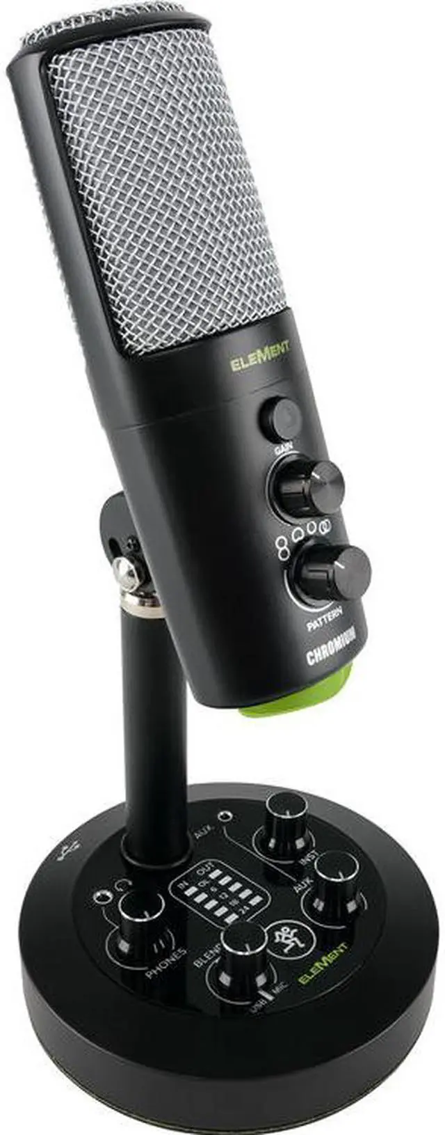 Main image of Mackie EleMent Series Chromium Premium USB Condenser Microphone with Built-in 2-Channel Mixer
