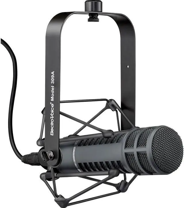 Alt view image 4 of 6 - Electro-Voice RE20 Broadcast Announcer Microphone with Variable-D (Black) Bundle with Front Address Pop Filter and XLR-XLR Cable