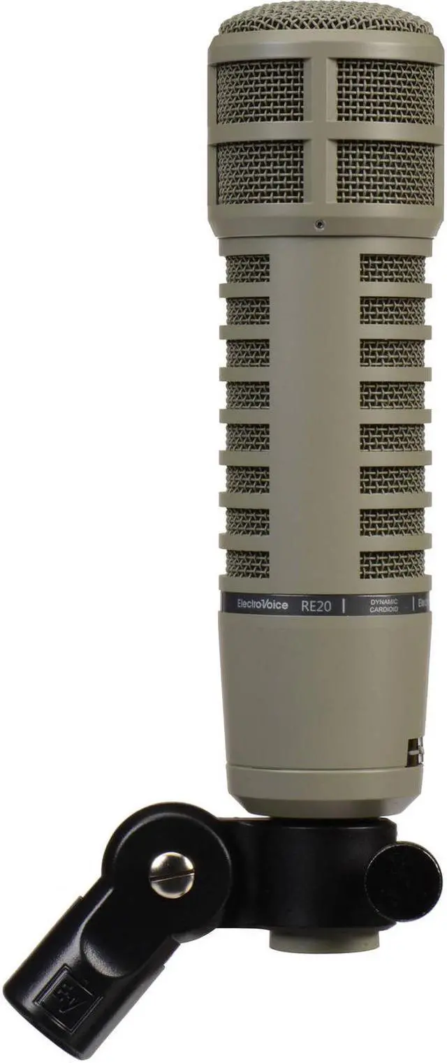 Alt view image 2 of 7 - Electro-Voice RE20 Broadcast Announcer Microphone with Variable-D (Fawn Beige) Bundle with Front Address Pop Filter and XLR-XLR Cable