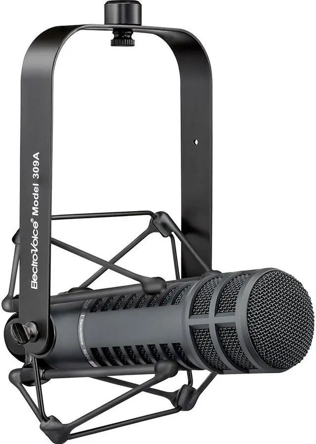Alt view image 3 of 6 - Electro-Voice RE20 Broadcast Announcer Microphone with Variable-D (Black) Bundle with Front Address Pop Filter and XLR-XLR Cable