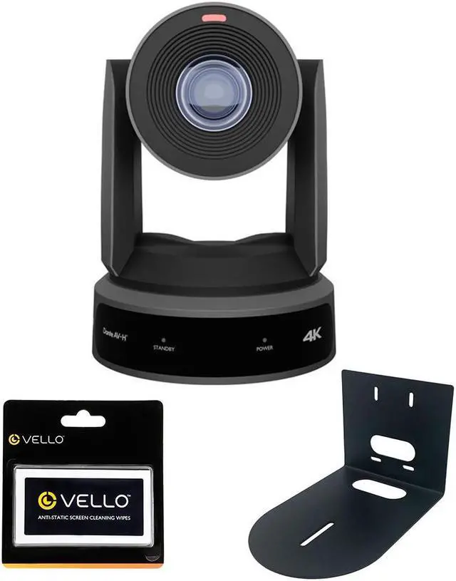 Main image of PTZOptics Link 4K SDI/HDMI/USB/IP PTZ Camera with 30x Optical Zoom (Gray) Bundle with HuddleCamHD Black HCM-1 Small Universal Wall Mount Bracket and Anti-Static Screen Cleaning Wipes