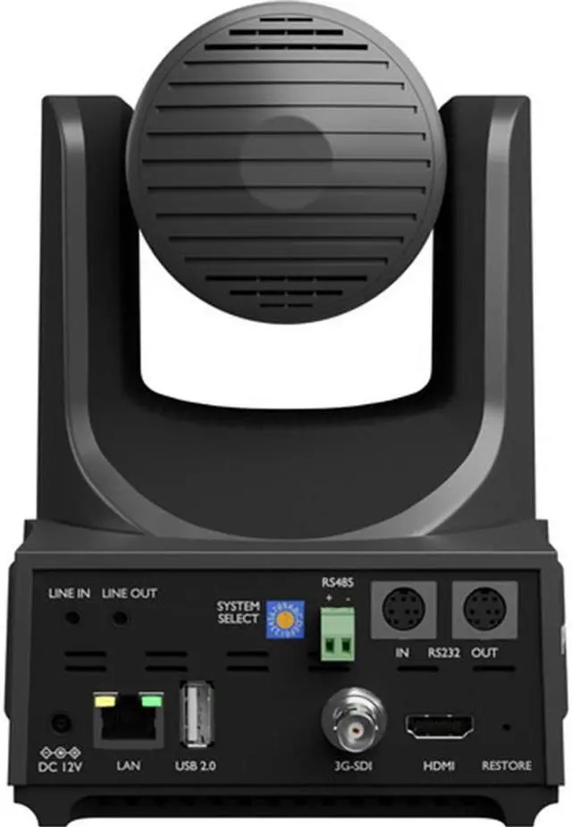 Alt view image 3 of 7 - PTZOptics Link 4K SDI/HDMI/USB/IP PTZ Camera with 12x Optical Zoom (Gray) Bundle with HuddleCamHD Black HCM-1 Small Universal Wall Mount Bracket and Anti-Static Screen Cleaning Wipes