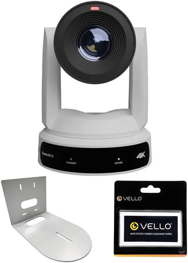Main image of PTZOptics Link 4K SDI/HDMI/USB/IP PTZ Camera with 30x Optical Zoom (White) Bundle with HuddleCamHD (White)HCM-1 Small Universal Wall Mount Bracket and Anti-Static Screen Cleaning Wipes