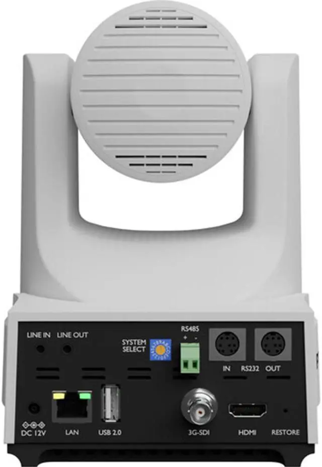 Alt view image 3 of 7 - PTZOptics Link 4K SDI/HDMI/USB/IP PTZ Camera with 12x Optical Zoom (White) Bundle with HuddleCamHD (White)HCM-1 Small Universal Wall Mount Bracket and Anti-Static Screen Cleaning Wipes