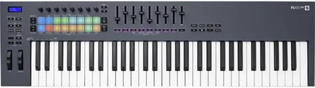 Alt view image 3 of 7 - Novation FLkey 61 USB MIDI Keyboard Controller for FL Studio (61-Key) Bundle with Kaces Stretchy Keyboard Dust Cover and Hosa Mid-310 Midi cable 10'