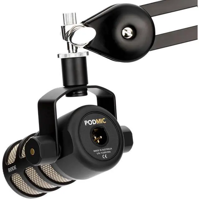 Alt view image 7 of 7 - Rode PodMic Dynamic Podcasting Microphone (2-Pack) Bundle with 2x RODE WS14 Pop Filter for PodMic (Black)