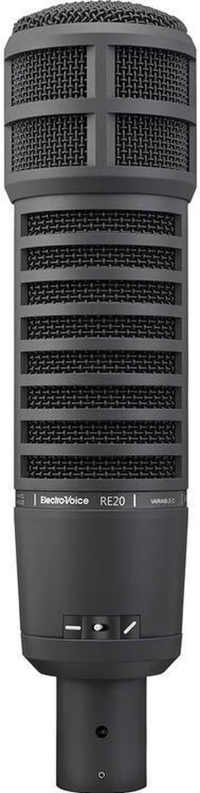 Alt view image 2 of 6 - Electro-Voice RE20  Broadcast Announcer Microphone with Variable-D (BLACK) Bundle with Microphone Preamp/Channel Strip and XLR- XLR Cable